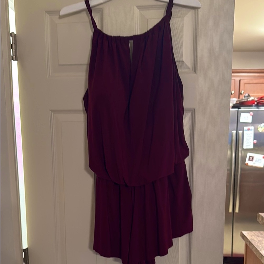 Elegant Burgundy One Piece Swimsuit